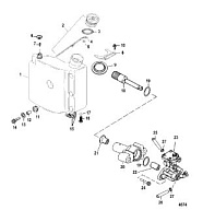 Компоненты закачки масла 2-Х ТАКТНОГО ПЛМ MERCURY 75 Серийный номер от 0P325500 и выше