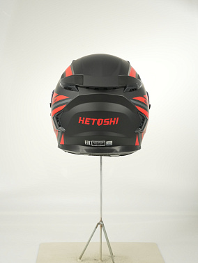 Шлем интеграл HETOSHI FF938 double visor Цв.Черно-красный Матовый р.XL