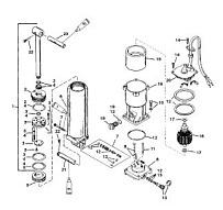 Компоненты силовой отделки (S/# 0G357070 и ниже) (BLACK FILL) 2-Х ТАКТНОГО ПЛМ MERCURY 60 Серийный номер от 9885345 до 9973099