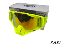 Очки мотокросс 100% XD3-27 коробка цв. оправы Желтый цв. стекла Желтый
