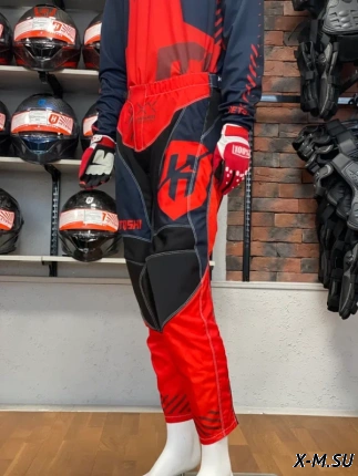 Штаны кроссовые HETOSHI DEMURE TYPE-3 цв, Красно-черный р.M